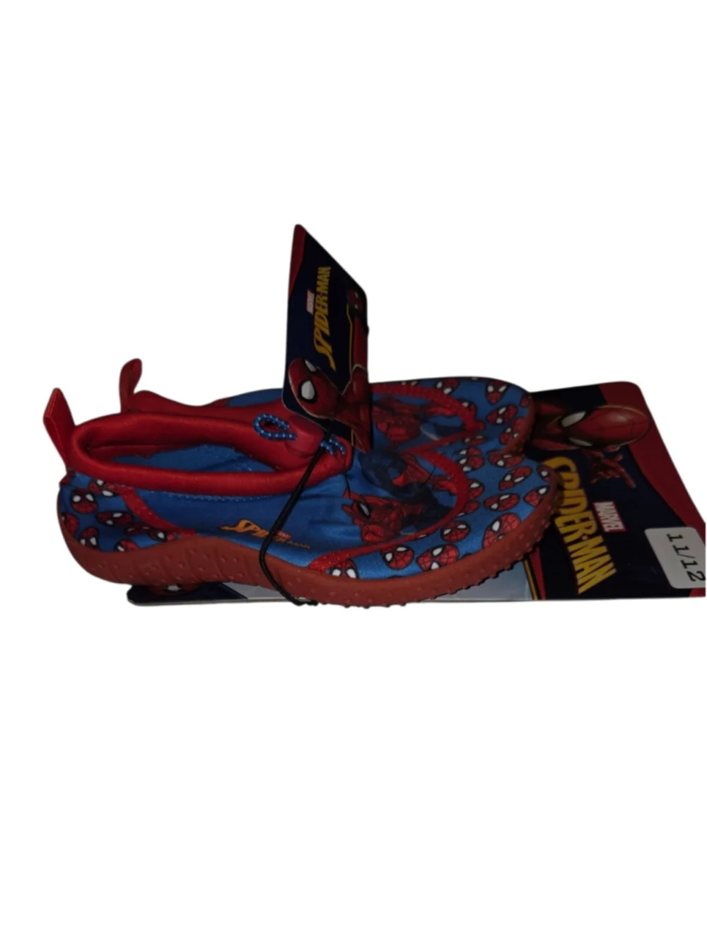 Boys Marvel Spider-Man Water Shoes Size 11 Blue and Red
